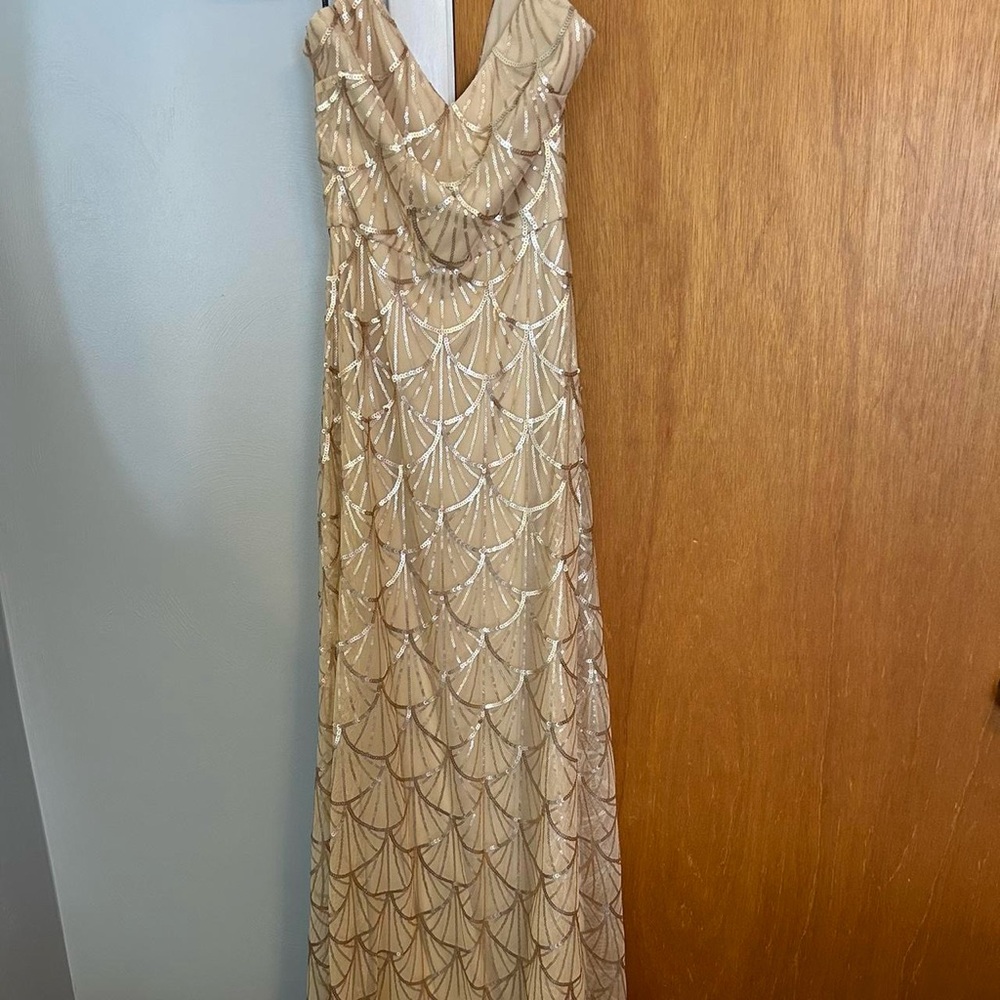 Elegant Beige Evening Gown